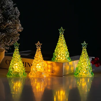 Светодиодный Акриловый Мини-ночник для Рождественской елки 2024 Новогодние Украшения для столешницы в спальне Рождественские Украшения Navidad Natal 5