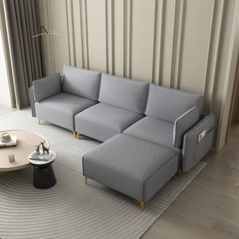 Современный диван L-образной формы, секционный диван с USB 0