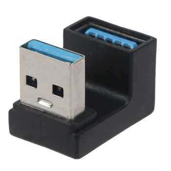 Угловой адаптер USB3.0 от мужчины к женщине на 180 градусов для портативных ПК, конвертер расширения USB 4