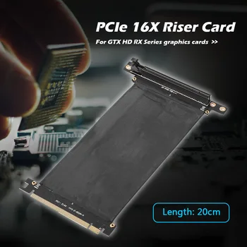 Удлинительный кабель PCIe PCI Express 3.0 от 16X до 16X 90-градусная гибкая плата Riser Card 2