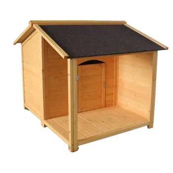 Уличный собачий домик из массива дерева, конура для собак, непромокаемый и антикоррозийный, вилла для домашних животных средних и крупных размеров, деревянный 4