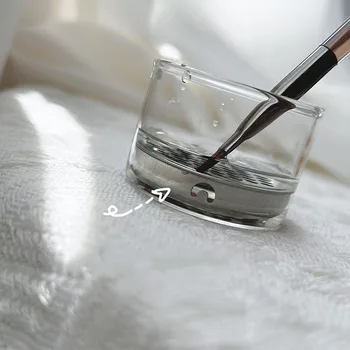 Щетки для ногтей Стакан для мытья воды Очиститель Легкая чистка Портативная щетка для мытья слоев сетки для блесток для нейл-арта 1