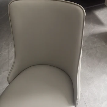 Эргономичные Роскошные Современные обеденные стулья Кухонные Банкетные кресла из искусственной кожи, свадебный туалетный столик Sillas Para Comedor Furniture WK50DC 2
